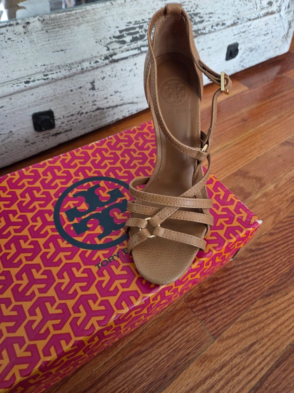 Tory Burch size 7 1/2 strappy heels.